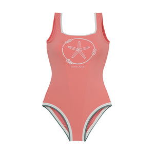 designer swimwear - Water Splash One Piece Pink - CORALIQUE - One Piece - CORALIQUE - CORALIQUE