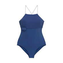 Load image into Gallery viewer, designer swimwear - Sun Breeze Waffle One Piece Navy - CORALIQUE - One Piece - CORALIQUE - CORALIQUE
