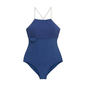 designer swimwear - Sun Breeze Waffle One Piece Navy - CORALIQUE - One Piece - CORALIQUE - CORALIQUE