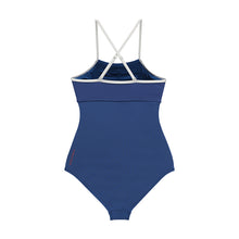 Load image into Gallery viewer, designer swimwear - Sun Breeze Waffle One Piece Navy - CORALIQUE - One Piece - CORALIQUE - CORALIQUE
