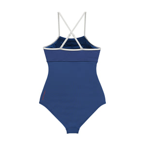 designer swimwear - Sun Breeze Waffle One Piece Navy - CORALIQUE - One Piece - CORALIQUE - CORALIQUE