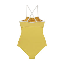 Load image into Gallery viewer, designer swimwear - Sun Breeze Waffle One Piece Yellow - CORALIQUE - One Piece - CORALIQUE - CORALIQUE
