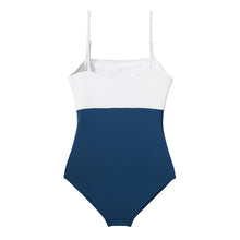 Load image into Gallery viewer, designer swimwear - Snowy Summer One Piece White Blue - CORALIQUE - One Piece - CORALIQUE - CORALIQUE
