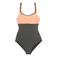 Load image into Gallery viewer, designer swimwear - Soft Peach One Piece Orange Grey - CORALIQUE - One Piece - CORALIQUE - CORALIQUE
