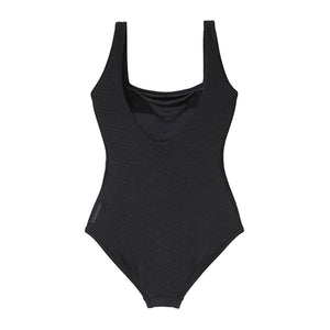 designer swimwear - Lazy Moment Jacquard One Piece Black - CORALIQUE - One Piece - CORALIQUE - CORALIQUE