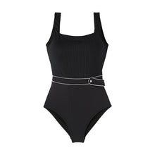 Load image into Gallery viewer, designer swimwear - Retro Classic One Piece Black - CORALIQUE - One Piece - CORALIQUE - CORALIQUE
