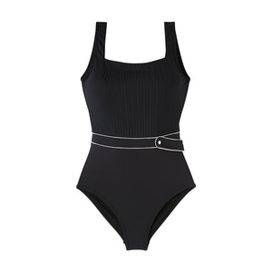 designer swimwear - Retro Classic One Piece Black - CORALIQUE - One Piece - CORALIQUE - CORALIQUE