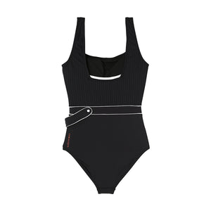 designer swimwear - Retro Classic One Piece Black - CORALIQUE - One Piece - CORALIQUE - CORALIQUE