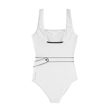 Load image into Gallery viewer, designer swimwear - Retro Classic One Piece White - CORALIQUE - One Piece - CORALIQUE - CORALIQUE
