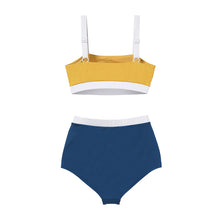 Load image into Gallery viewer, designer swimwear - Lemon Waterbomb Bikini Yellow Blue - CORALIQUE - BIKINI - CORALIQUE - CORALIQUE
