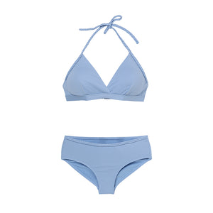 designer swimwear - Sunblue Macrame Bikini Blue - CORALIQUE - BIKINI - CORALIQUE - CORALIQUE