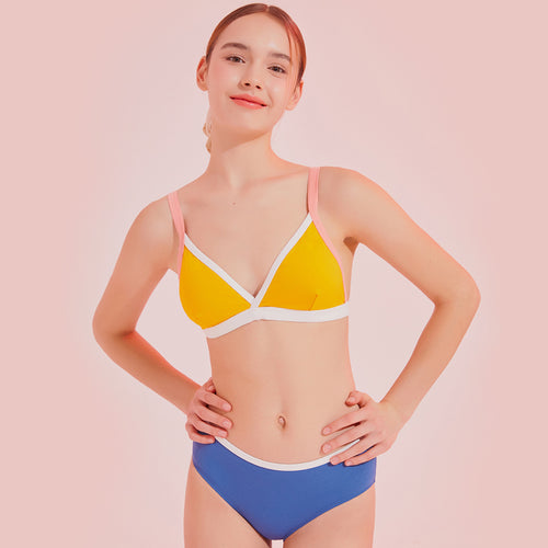 designer swimwear - Lemon Fresh Toc Bikini Yellow Blue - CORALIQUE - BIKINI - CORALIQUE - CORALIQUE
