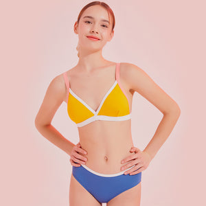 designer swimwear - Lemon Fresh Toc Bikini Yellow Blue - CORALIQUE - BIKINI - CORALIQUE - CORALIQUE