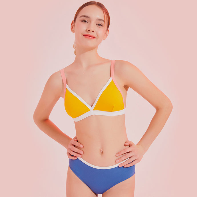 designer swimwear - Lemon Fresh Toc Bikini Yellow Blue - CORALIQUE - BIKINI - CORALIQUE - CORALIQUE