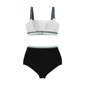 designer swimwear - Sunbed Relax Bikini White Black - CORALIQUE - BIKINI - CORALIQUE - CORALIQUE
