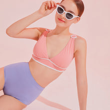 Load image into Gallery viewer, designer swimwear - Poolside Dream Bikini Pink Blue - CORALIQUE - BIKINI - CORALIQUE - CORALIQUE
