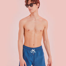 Load image into Gallery viewer, designer swimwear - Long Beach Board Shorts Navy - CORALIQUE - Men - CORALIQUE - CORALIQUE
