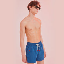 Load image into Gallery viewer, designer swimwear - Long Beach Board Shorts Navy - CORALIQUE - Men - CORALIQUE - CORALIQUE
