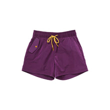 Load image into Gallery viewer, designer swimwear - Long Beach Board Shorts Purple - CORALIQUE - Men - CORALIQUE - CORALIQUE
