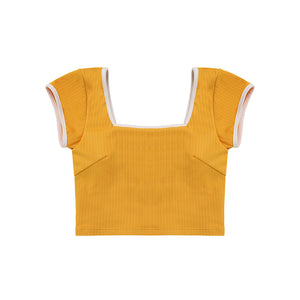 designer swimwear - Summer Haze Top Yellow - CORALIQUE - FITNESS - CORALIQUE - CORALIQUE